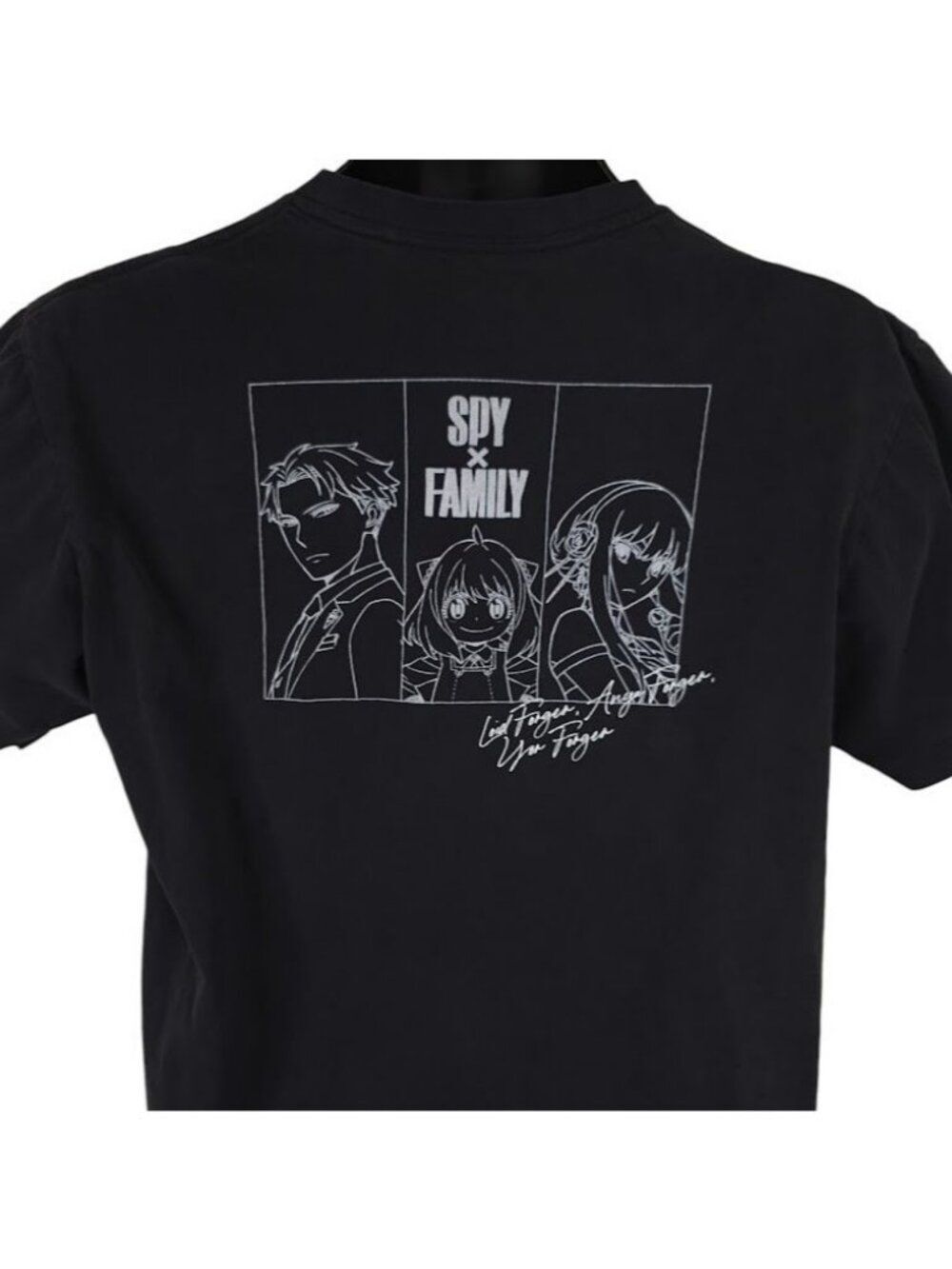 Spy X Family T Shirt Mens Size Large Black Forger Family Japanese Manga Series